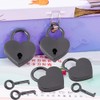 Mini Padlocks with Keys, 39 x 30 mm Small Heart