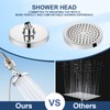 Eolax Filtered Rain Shower Head, 6″ Round Showerhead and 3