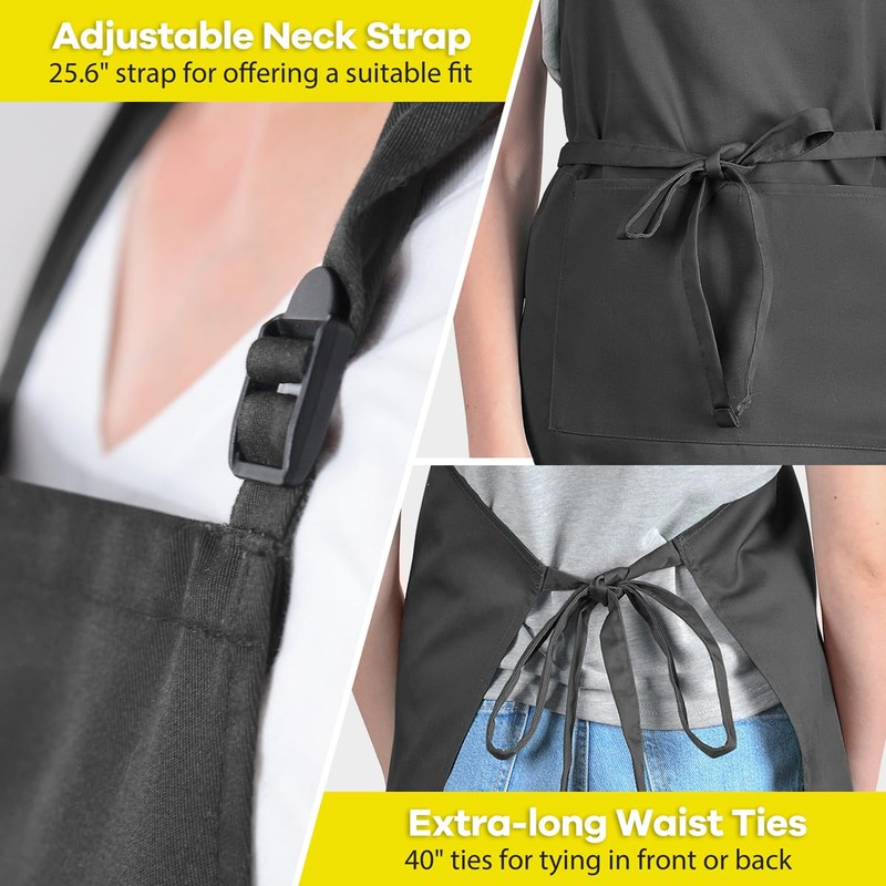 ROTANET Extra Large Apron for Men Adjustable Bib Aprons with