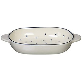 Banko Ware 13046 Oven Safe Shallow Au Gratin Dish, Blueberry, Diameter Approx. 8.7 inches (22 cm), Tableware, Microwavable, Made in Japan