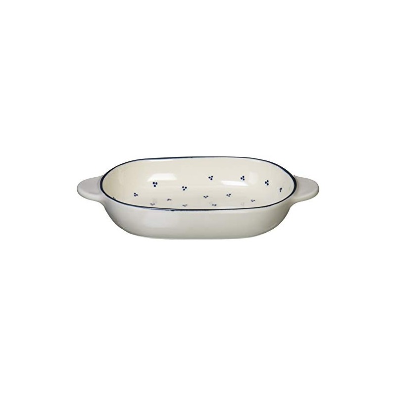 Banko Ware 13046 Oven Safe Shallow Au Gratin Dish, Blueberry,