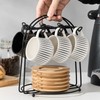 LUKA Ceramic Coffee Espresso Cups with Saucers Set with Metal