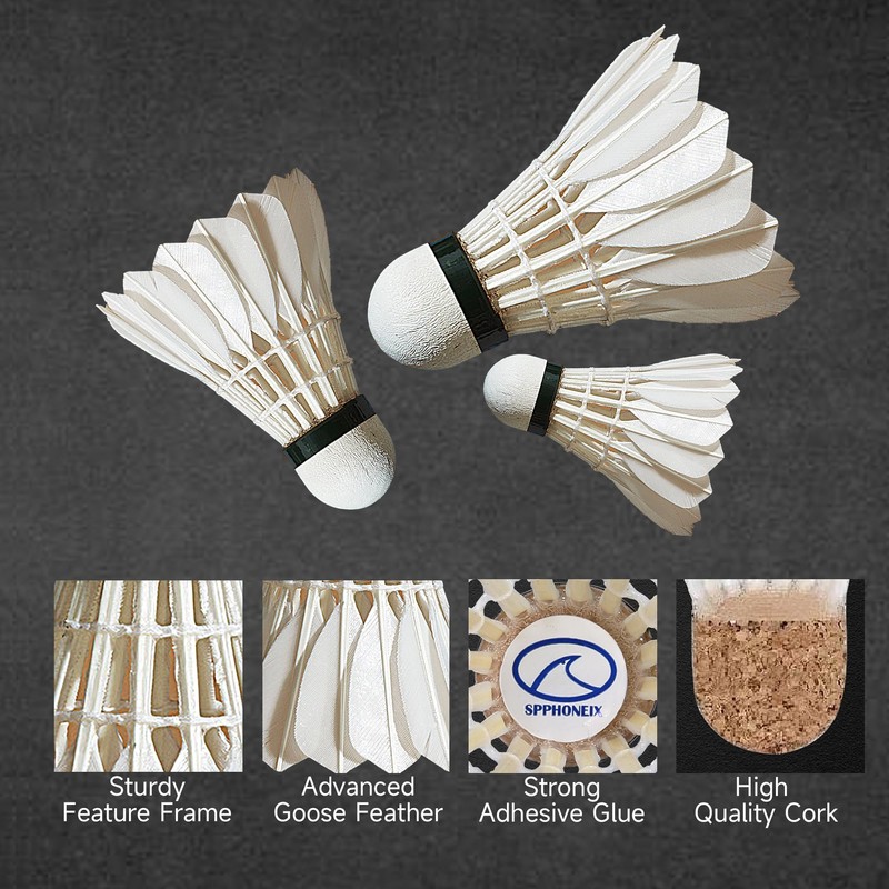 SPPHONEIX 3/6-Pack Mixed Badminton Shuttlecocks – Durable Birdies for Training