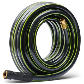 Worth Leader Garden Hose 3/4 in. x 25 ft. -No Kink, Flexible, Leakproof, Male/Female -Heavy Duty Durable 5 Layers PVC Rubber Lightweight Water Pipe for Gardening, Agriculture & Lawn Care -500PSI Burst