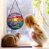DASTOLL Stained Glass Window Hanging, Clouds and Sea Waves Suncatcher
