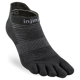 Injinji Run Lightweight No-Show (X-Large, Black)