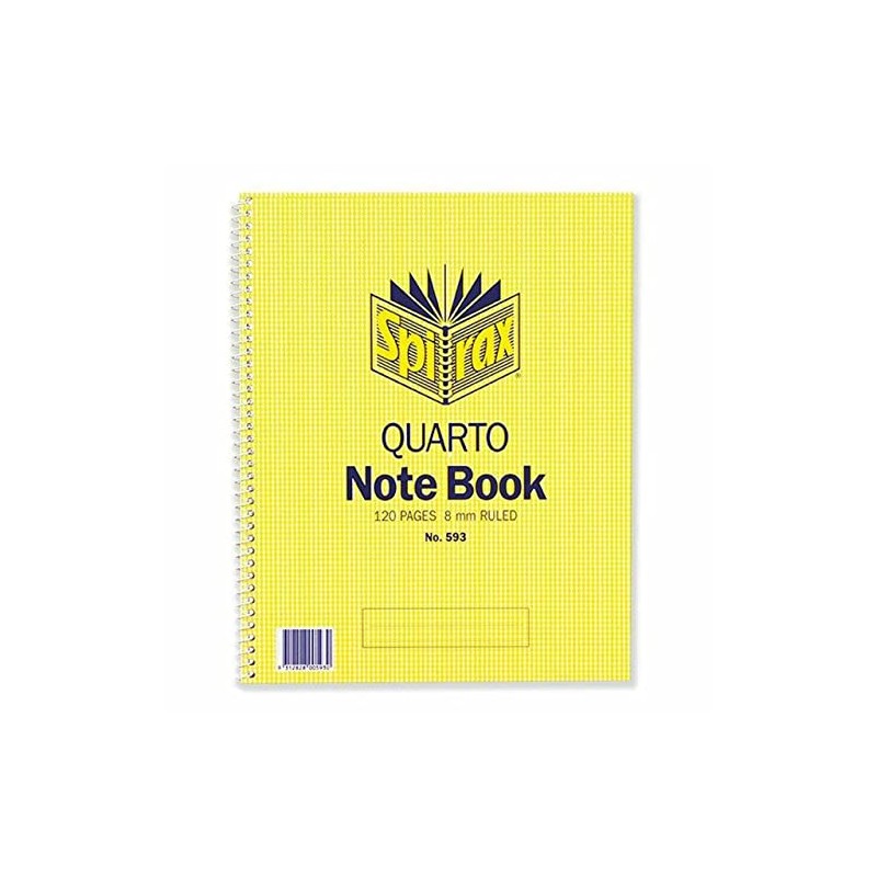 Spirax 593 Notebook Side Opening Quarto 252X200Mm 120 Page