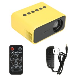 Portable Mini Projector Home Theater Mobile Phone Projector for Screen Projection 100‑240VYellow US Plug