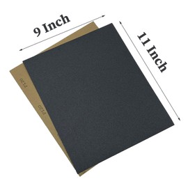 AutKerige 120 Grit Wet Dry Sandpaper, 9 x 11 Inch Sanding Sheets, 10PCS Premium Silicon Carbide Sand Paper for Wood Metal Ceramic or Auto Polishing and Scratches Removing