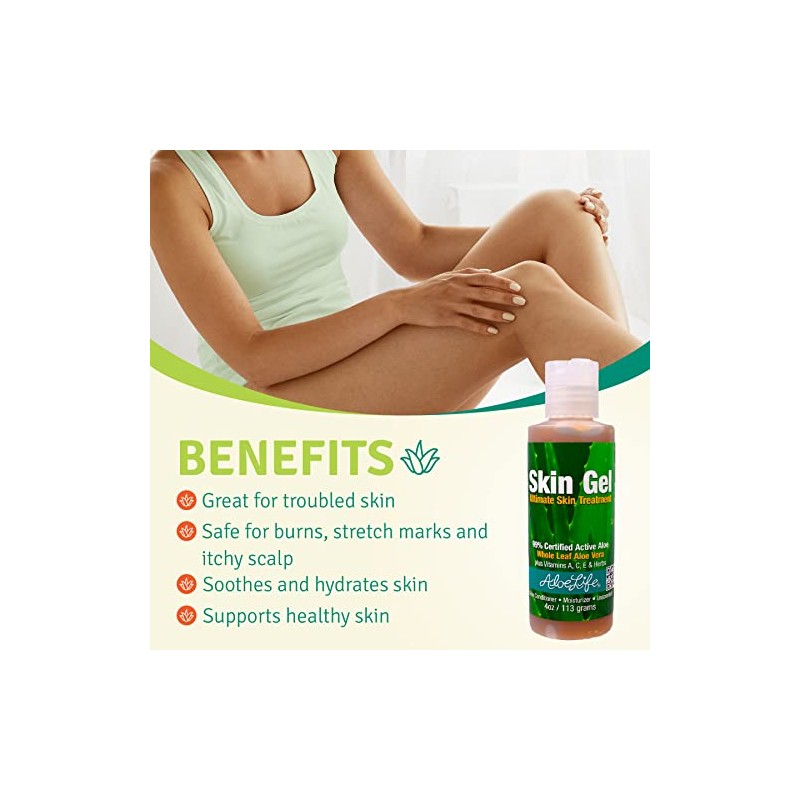 Aloe Life Skin Gel and Herbs, 4 Ounce