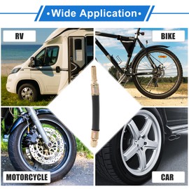 A ABSOPRO 1set 45 Degree Copper Tire Valve Extension with Durable Plastic 125mm Tyre Valve Stem Extender for Car Motorcycle RV Truck Bike