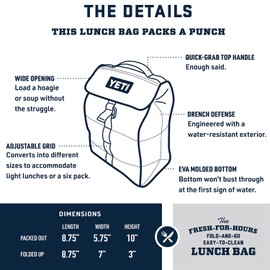 YETI Daytrip Packable Lunch Bag, Wildflower Fuchsia/Navy