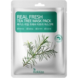 Rockies Real Fresh Tea Tree Mask Pack, 23g, 1 piece / 리얼 프레쉬 티트리 마스크팩, 23g, 1개