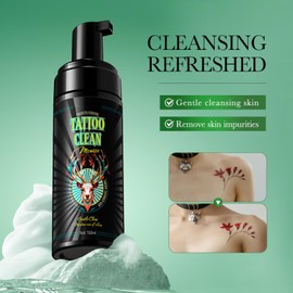 Tattoo Foaming Cleanser, Tattoo Aftercare Cleansing Foam, Tattoo Clean Soap, Moisturizing & Colour Protection, 150ml