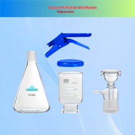 500ml Glass Vacuum Suction Filter, Lab Vacuum Filtration Distillation Apparatus for Filtering in Lab with 300mL Graduated Funnel