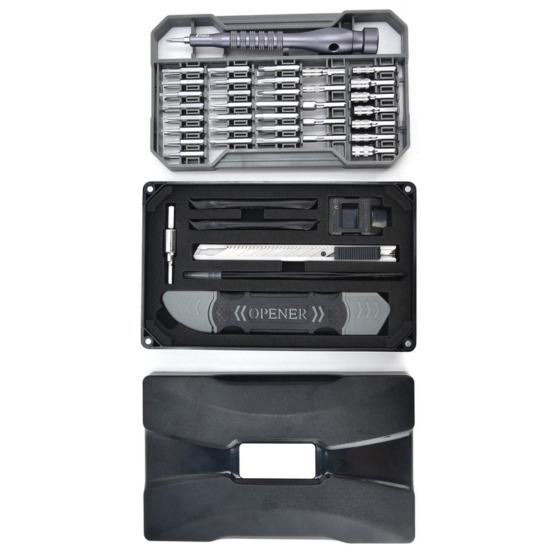 69Pcs Accurate Screwdriver Kit Magnetic 4x28mm Matte Chrome Long Diameter