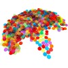 JUNWRROW 1000 Pieces 3/4 inch Transparent 6 Color Bingo Counting