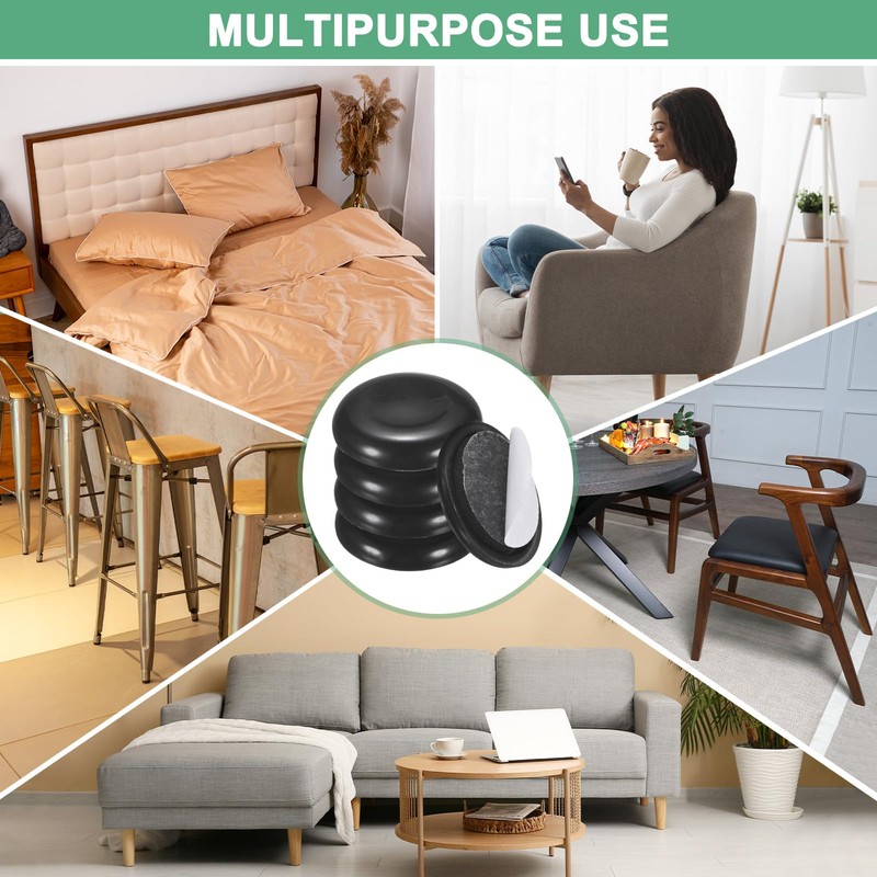 M METERXITY 40-Pack Furniture Sliders, 1.1" Diameter EVA Foam Felt