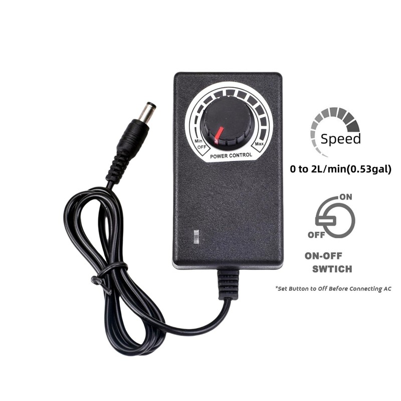 Food Grade Water Pump Speed Control with 13ft Non-kinking Silicon
