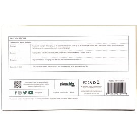 Plugable Thunderbolt 4 & USB4 Hub Single 8K/Dual 4K Displays, 60W Host Charging