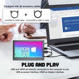 LESOWN USB Mini Screen 4.3 inch HDMI LCD 480x800 IPS Display USB Powered 4.3" HD Secondary Small Monitors for RPI Computers PC