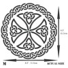 Stencils for Walls: Celtic Cross Stencil, 8.5 x 8.5 inch