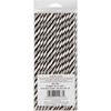 Creative Converting Striped Eco-Flex Bendable Paper Straws-24 Pcs, Black/White, One
