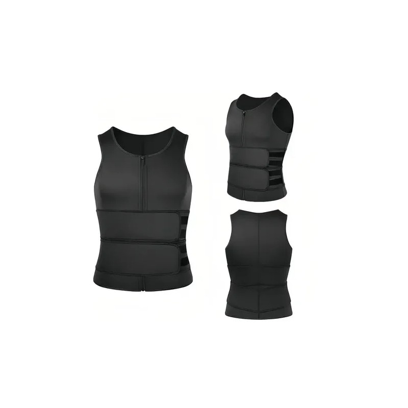 Faja Deportiva Gym Quema Grasa Corrector De Postura Negro Xxl