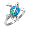 Honolulu Jewelry Company Sterling Silver Turtle with Peace Sign Ring