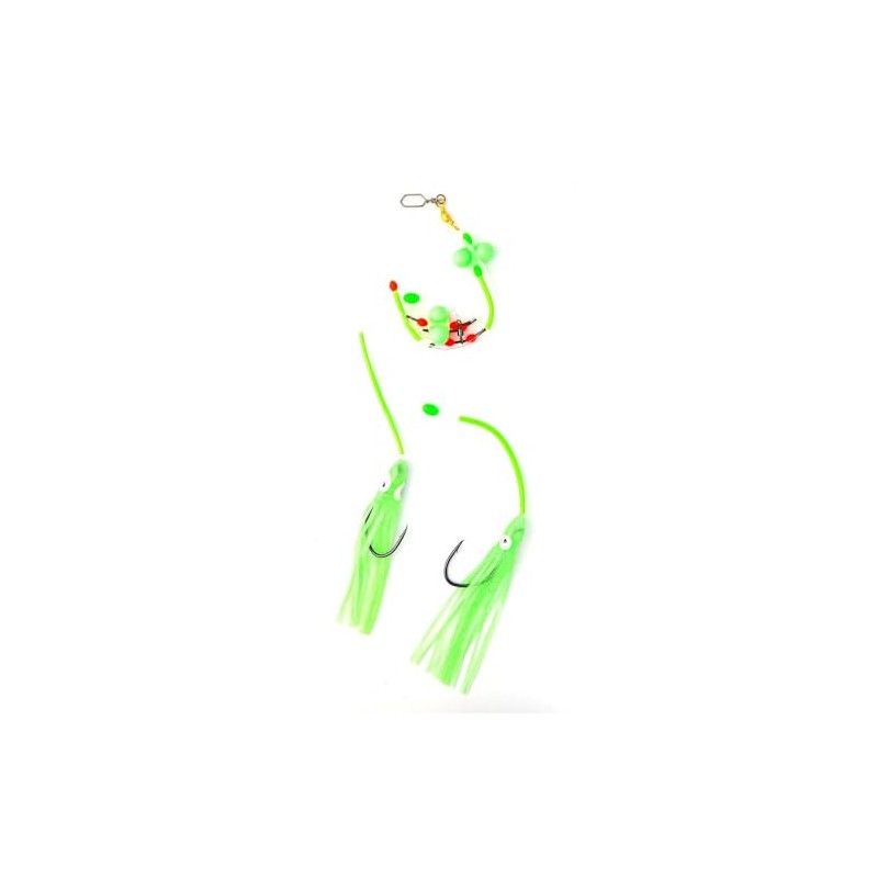 FLADEN Leng & Dorsch Leader, 1.0 mm Monofilament, 7/0 Hooks,
