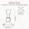 Inweder Glass Taper Candle Holders - Cute Candlestick Holders, 4Pcs