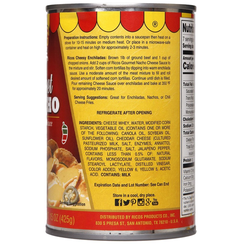Ricos World Famous Gourmet Nacho Cheese Sauce (Case - 12
