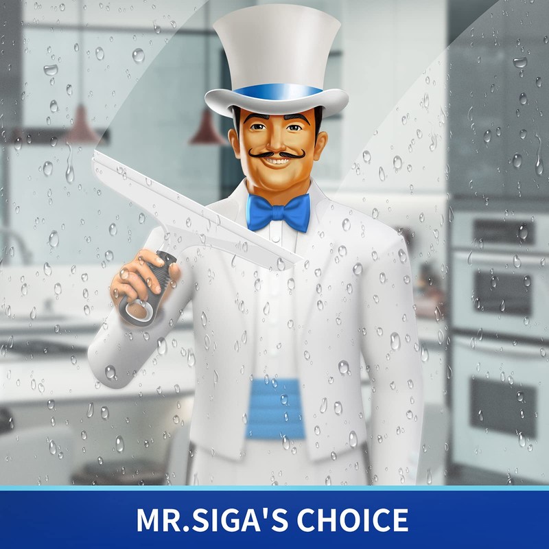 MR.SIGA Multi-Purpose Silicon Squeegee for Window, Glass, Shower Door, Car