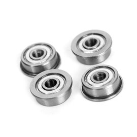 Ruimou 12Pcs F624zz Flange Deep Groove Ball Bearings(4mm x 13mm x 5mm) for 3D Printer, DIY Mechanical Pulley Wheel Parts