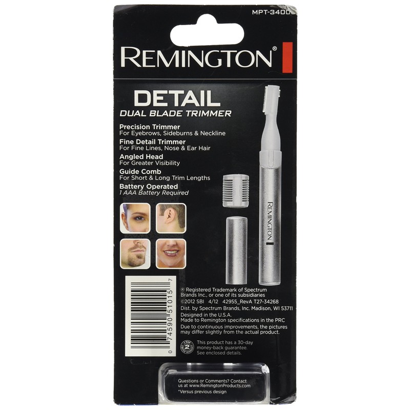 Remington Dual Blade Detail Trimmer Eyebrows Nose Ear Sideburns MPT-3400C