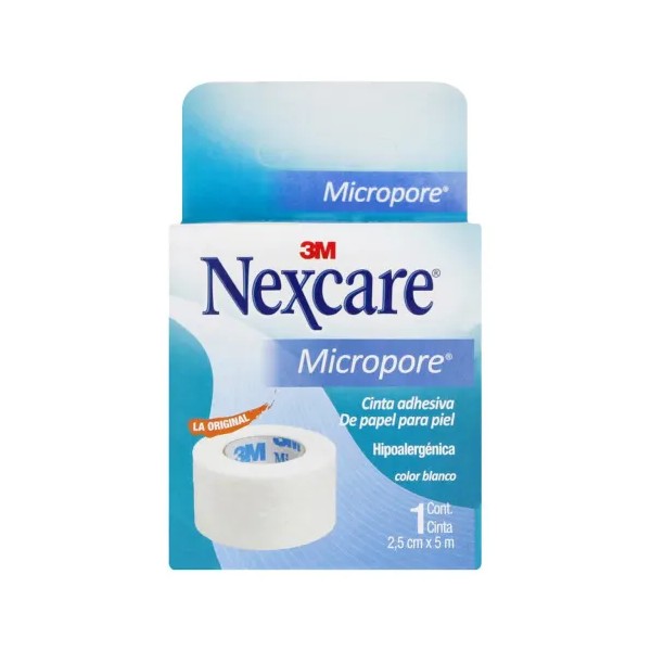Nexcare Micropore Blanca De 2.5Cmx5M Con 1 Pieza