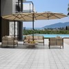 Tioutbot 13 FT Outdoor Umbrella, Large Double-Sided Rectangle Patio Market