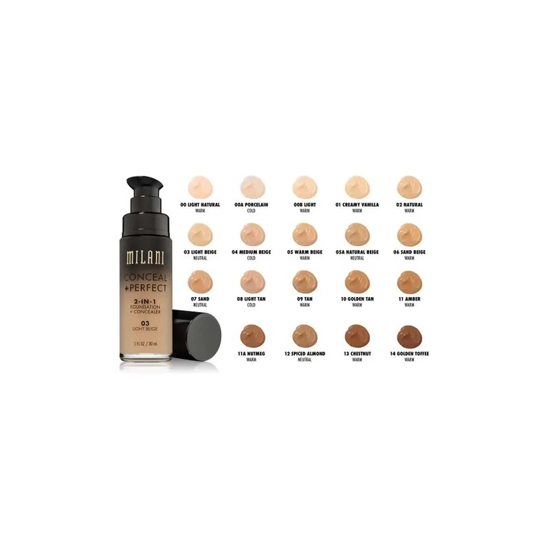 Base De Maquillaje Con Corrector A Prueba De Agua, Milani