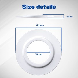 2 Pieces Metal Lamp Shade Reducer Ring for ES/E27 to BC/B22 Plate Light Fitting Lampshade Washer Adaptor Converter (White)