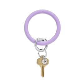 Big O Key Ring - In The Cabana Lavender Silicone Bracelet Keychain for Women - Hands-Free Wrist Key Holder with Locking Clasp - Stylish and Durable Silicone Key Ring