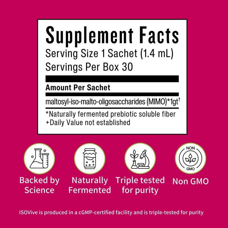 ISOThrive ISOVive Prebiotic Liquid Supplement (30-Day Supply) Natural Heartburn and