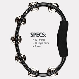 Meinl TMT1BK Hand Tambourine and Steel Jingles - Black