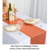 ShinyBeauty Sequin Table Runners - Pack of 10 Orange 12x72-Inch