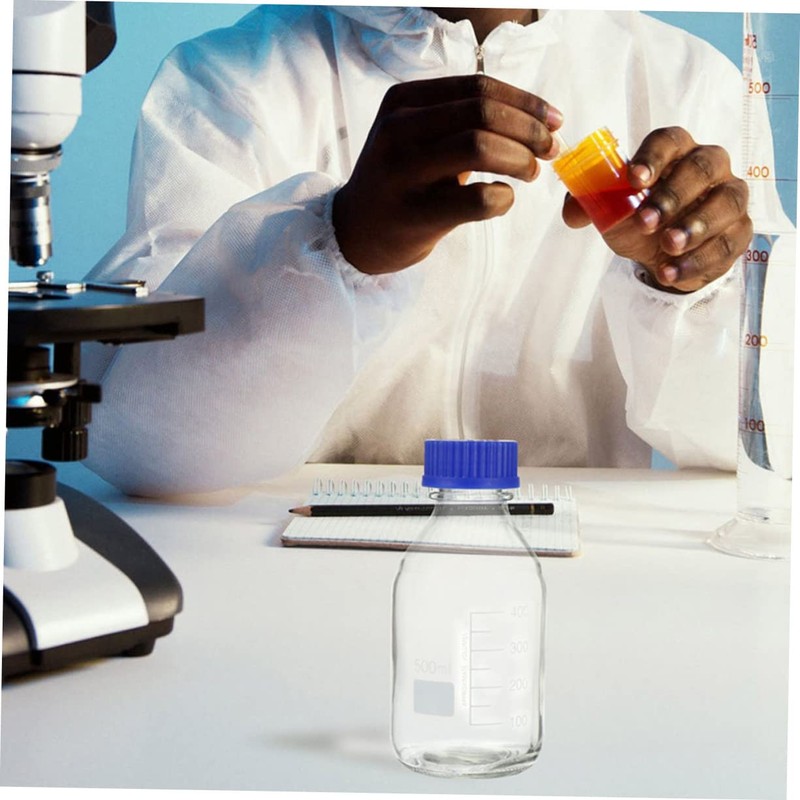ABOOFAN 2pcs Reagent Bottles with Calibration Sample Sealing Containers Chemistry