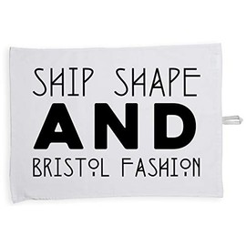 Hippowarehouse Ship Shape And Bristol Fashion Tea Towel Eco Printed Dish Cloth Kitchen accessory 50cmx70cm 100% Cotton