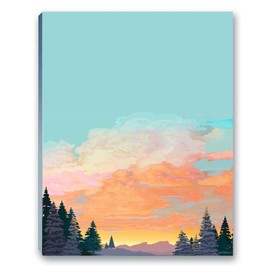 Stonehouse Collection Mountian Notepads - 4 Assorted Nature Scenes Notepads - Mountain Sunests - Shopping List, Teachers, Home, Office, Small Gift -