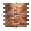 WEIMEISC 10 pcs Peel and Stick Tile Backsplash,Metal Subway Tile