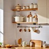 4 Inch Heavy Duty Floating Shelf Brackets,Hidden Black Metal L