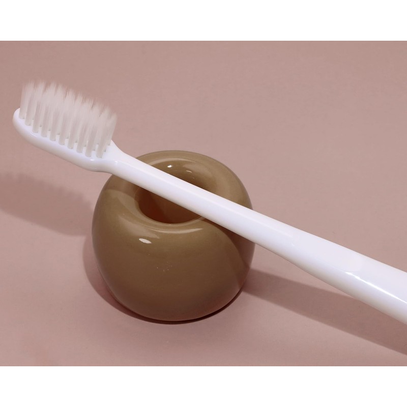 ONLYKXY 1pcs Mini Ceramic Toothbrush Base Holder Single Stand Ring