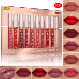 Paquete De 10 Brillos Labiales Impermeables Cakaila.